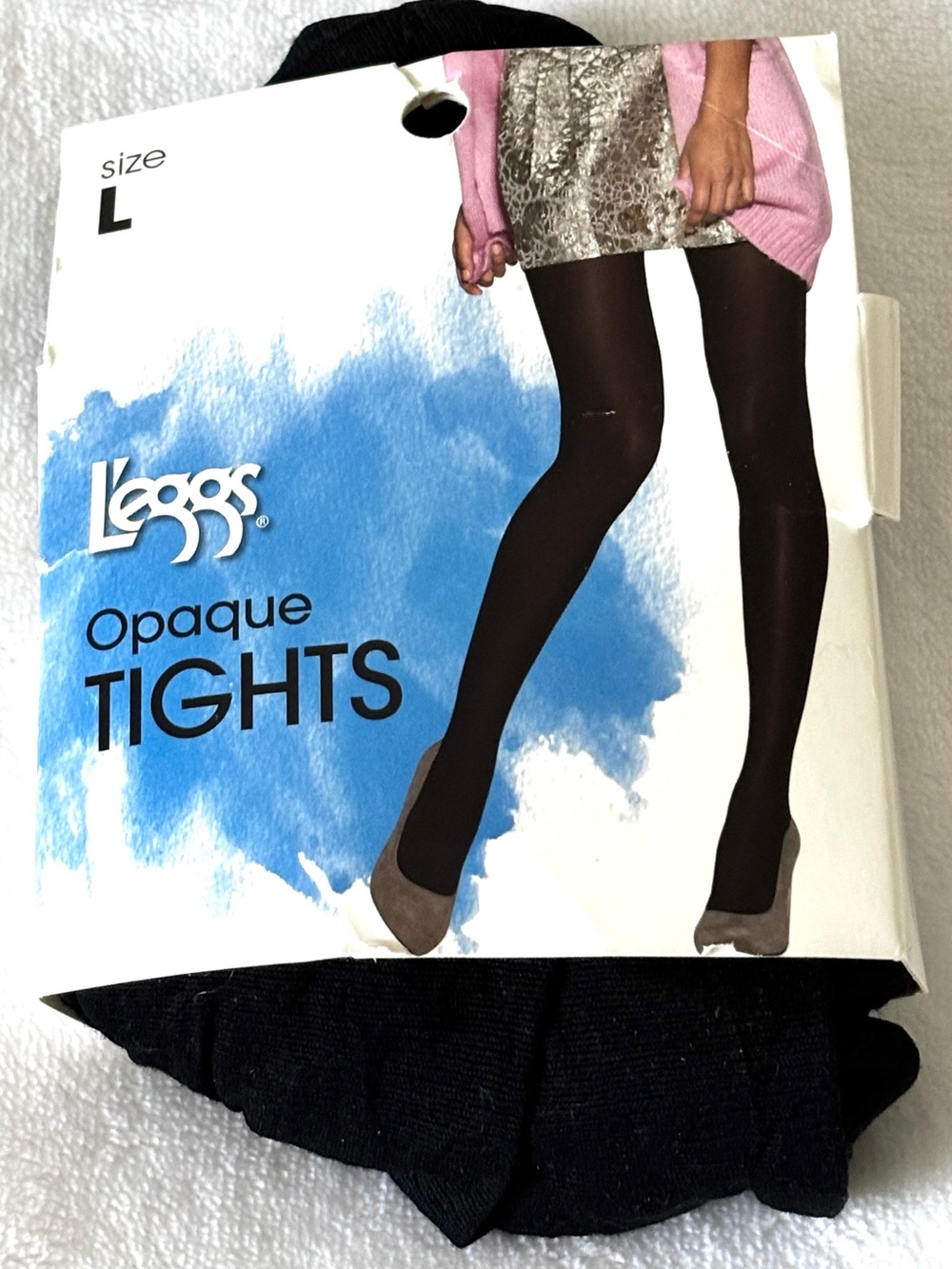 L’eggs Opaque Tights Black NWT New With Tags